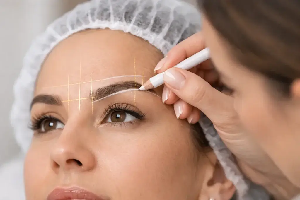 Le mapping : dessin précis au crayon blanc avant la séance – On valide ensemble la forme avant de commencer.