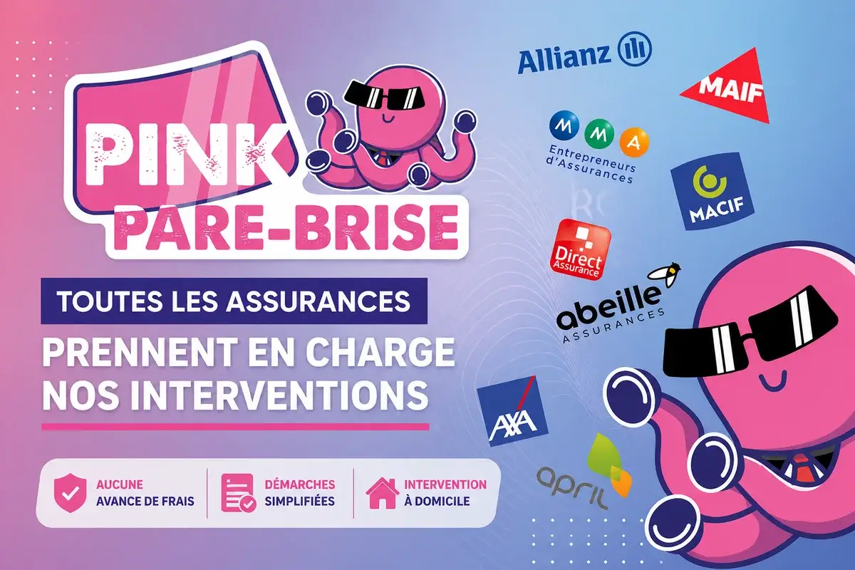 Pink Pare-brise Toulon - Toutes assurances couvrent le bris de glace - La Seyne-sur-Mer Var