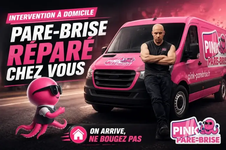 Pink Pare-Brise La Seyne-sur-Mer - Intervention pare-brise a domicile sur Toulon, La Garde, Hyeres, Six-Fours