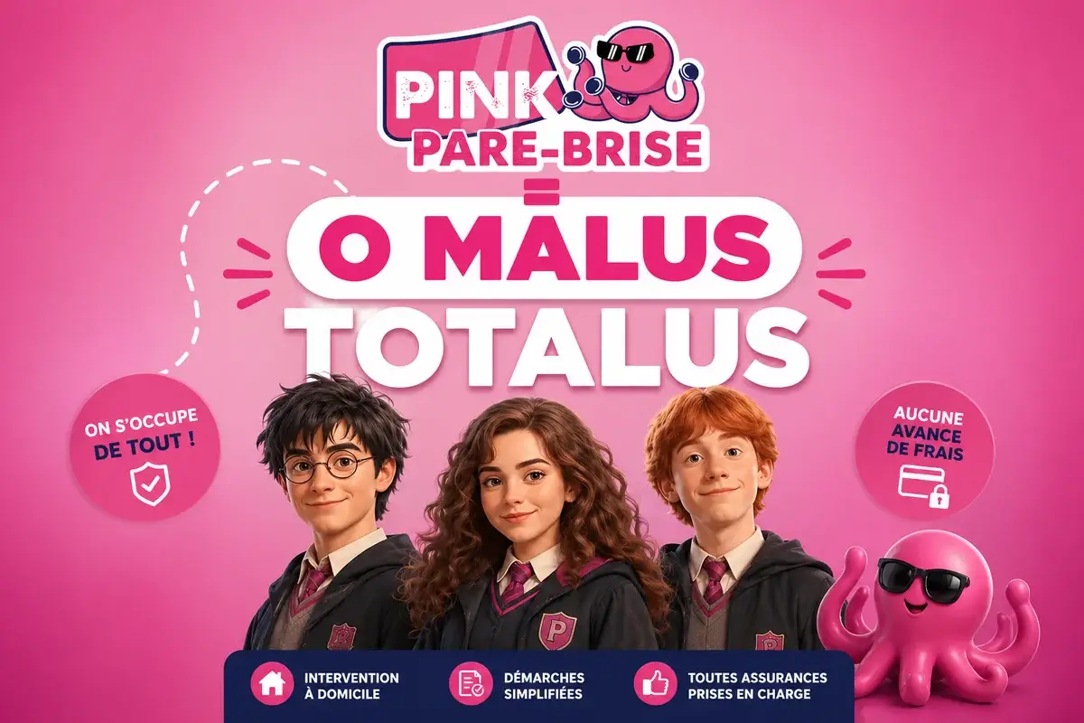 Pink Pare-brise Toulon La Seyne - Zéro malus sur bris de glace, intervention à domicile