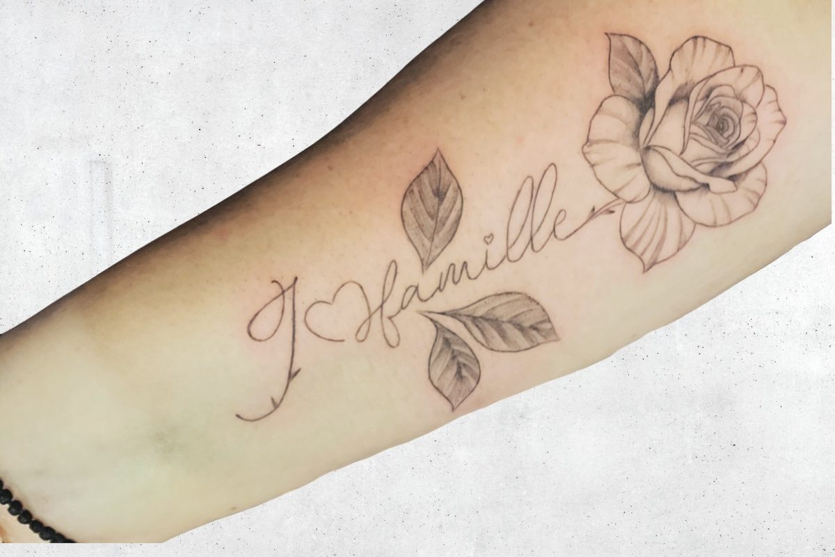 Tatouage hommage a la famille, studio Kanea a Toulon