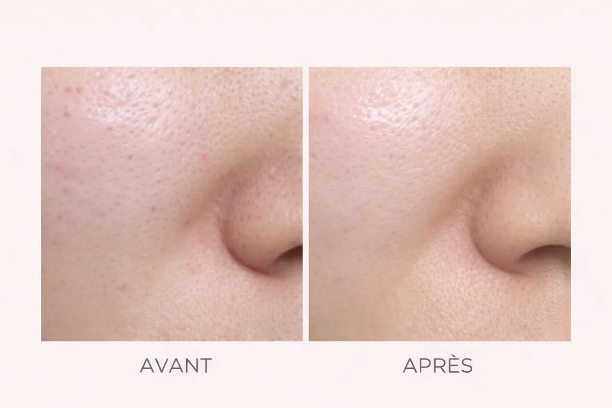 Peeling visage avant après à Toulon : grain de peau affiné et teint plus lumineux au studio Kanea
